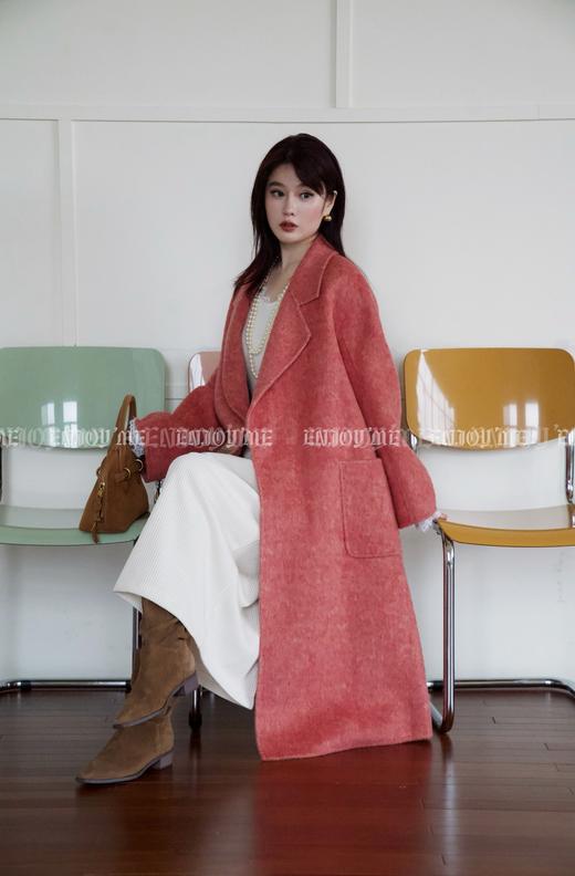 【门店同款】ENJOY2024年冬季柔韧与共瑰丽之夜腰带大衣 160045347 商品图11