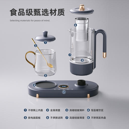 迈卡罗多功能养生壶套装MC-YS06B 商品图2