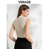 VIMAGE纬漫纪气质小立领无袖修身百搭纯色针织背心秋季新款VC2401308 商品缩略图5
