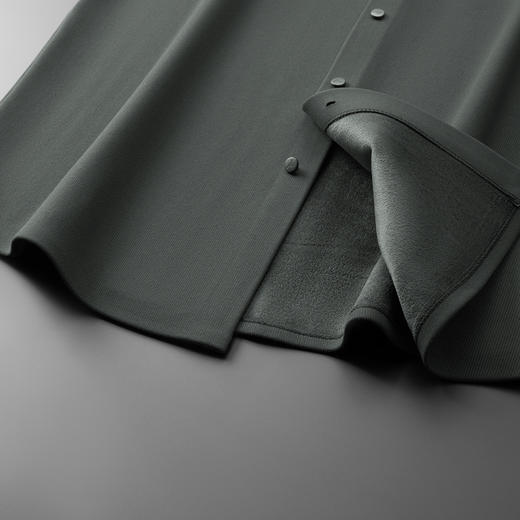 【加绒】【新款DPF】大依优型大码弹力加绒长袖衬衫男装加肥加大体恤大号上衣胖子休闲商务 商品图6