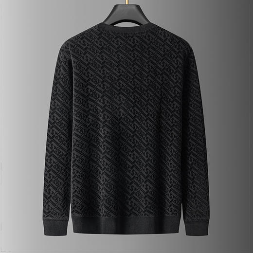 【加绒】【新款DPS】大依优型大码男装加绒圆领卫衣打底T恤套头纯色上衣男士胖子 商品图1