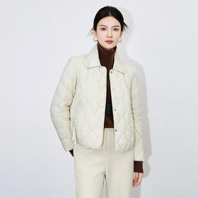 【高货wl】全新升级【铂金会员367/天猫499/差价132】(10628) 洛诗琳冬季鸭绒小香风轻薄羽绒服时尚优雅长袖菱格外套