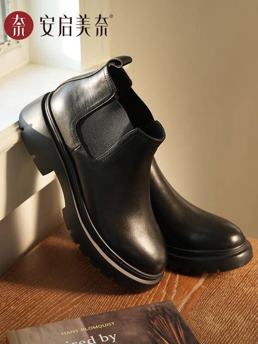 ARCHCONTACT安启美奈厚底低筒经典大气切尔西靴52962 商品图1