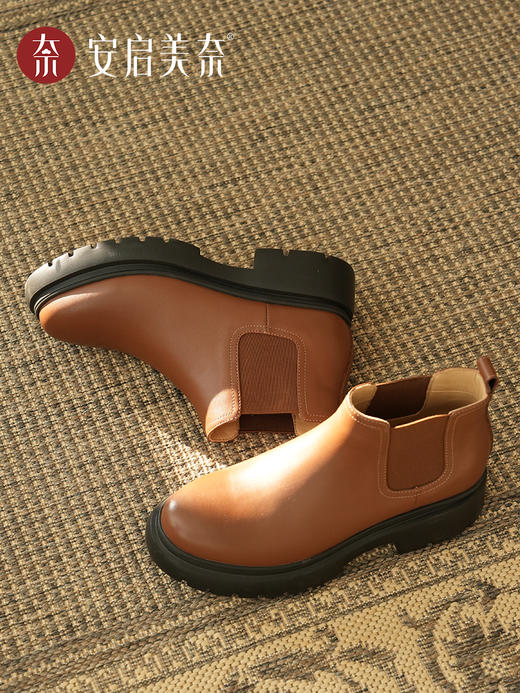 ARCHCONTACT安启美奈厚底低筒经典大气切尔西靴52962 商品图2