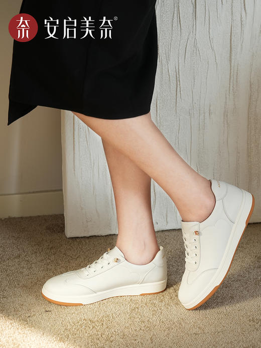 ARCHCONTACT安启美奈简约拼接一脚蹬小白鞋52979 商品图2