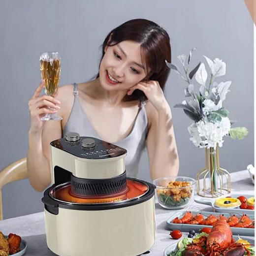 长虹CZG-80XD1空气炸锅6L白色 商品图3