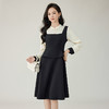 奢姿大码女装2024秋季立领气质裙子胖妹妹拼接假两件时尚连衣裙9943826641 商品缩略图2