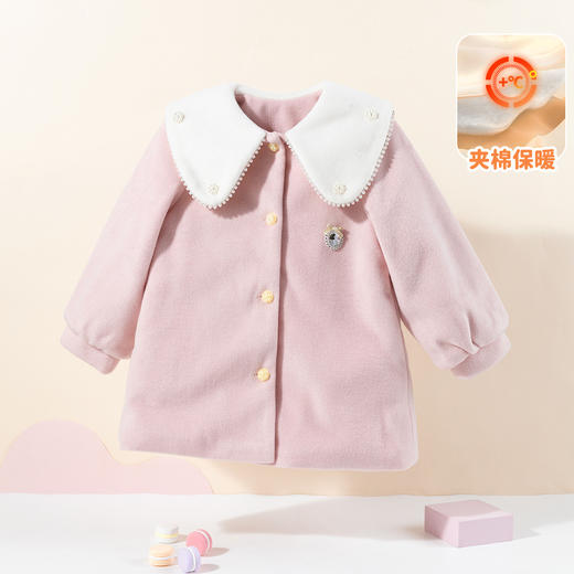 迪士尼女童冬季夹棉保暖外套234DS1188 商品图0