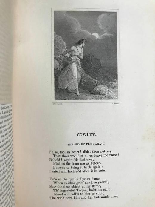 约19世纪中早期 诗人之书 40幅钢版画插图 全真皮精装大32开 商品图8