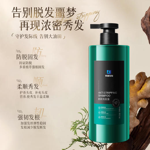 【广药白云山】 拜迪生物防脱洗发水 防脱固发 滋养发根 500ml  国妆特字20232447 商品图1