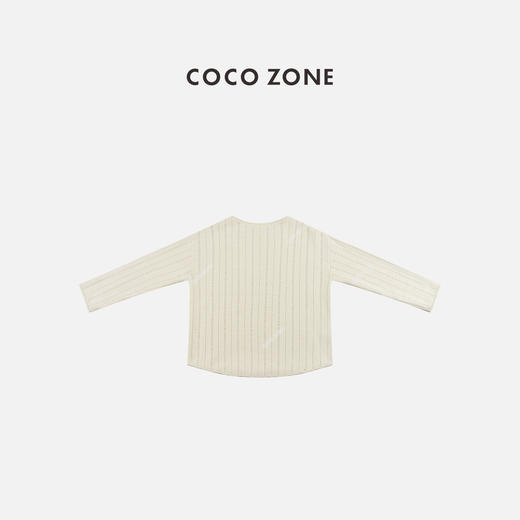 COCO ZONE 秋季新款宽松显瘦坑条圆领套头针织衫CC1D2509 商品图1