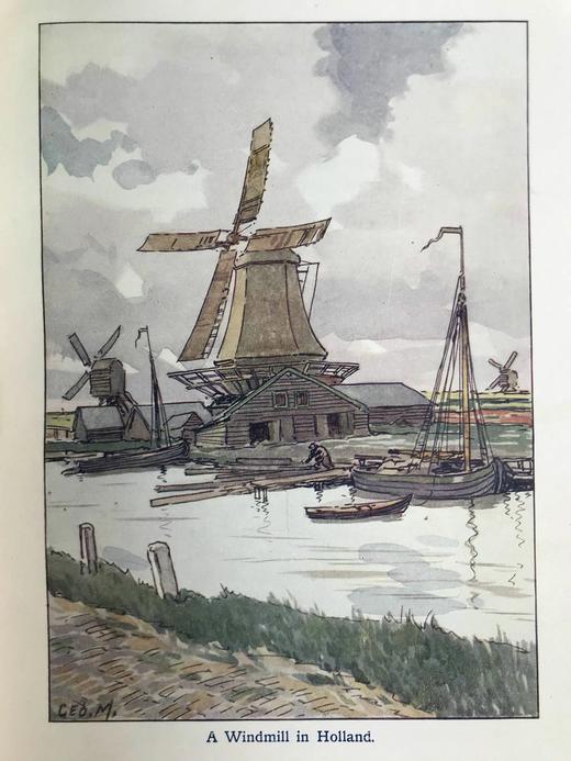 约20世纪早期 宝宝地理志 20幅彩色插图 漆布精装18开 商品图12