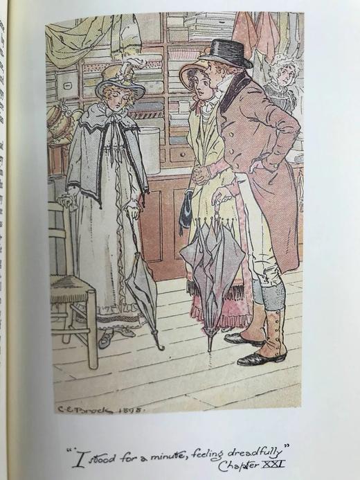 简·奥斯汀《爱玛》 布洛克兄弟12幅彩色插图 豪华皮装大32开 商品图10