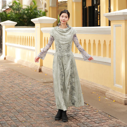 套装 |  山梦花青民族风连衣裙 | 现货加急发 商品图5