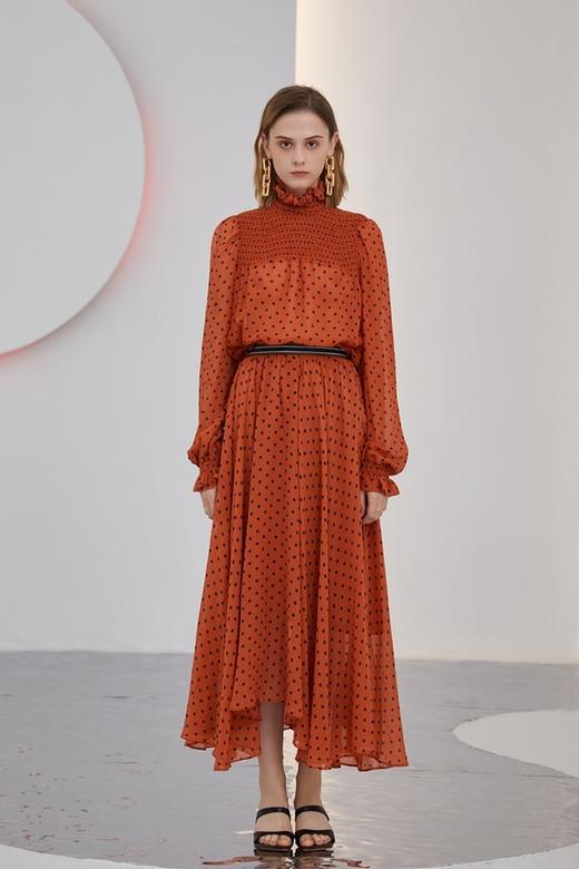 DAMO WANG/王大墨 织带腰头波点长裙 14085 商品图1