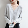 【99/2件】【秋冬新品】羊毛混纺针织开衫 女士V领气质长袖短款外穿针织开衫 商品缩略图3