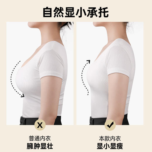 F1-【B-F杯】兔耳朵 薄款防下垂收副乳聚拢大码文胸  氧气茶肌+小蓝莓 商品图1