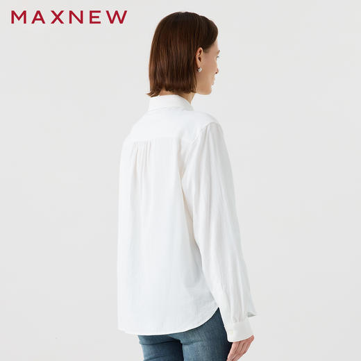 【衬衫】柔软棉感长袖衬衫1N4222304 商品图2