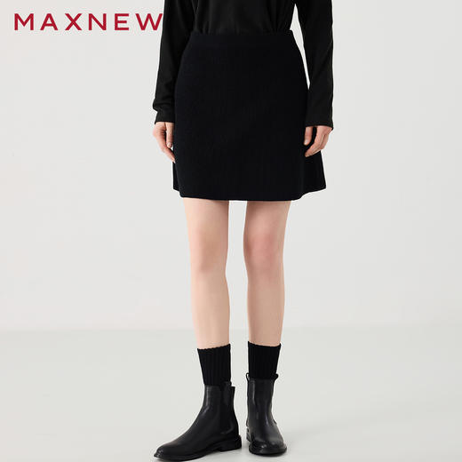 【裙装】粗针廓形毛衫半裙1N4225201 商品图0