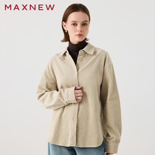 【衬衫】灯芯绒廓形衬衫1N4222303 商品图1