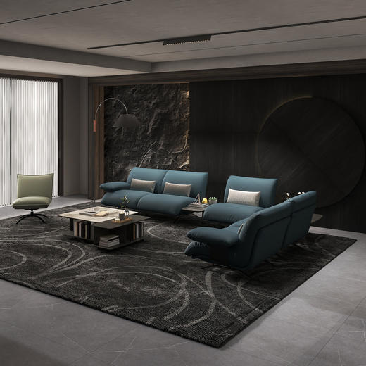 顾家家居整装 意式轻奢 皮艺沙发 KZ.1053 米兰 商品图2