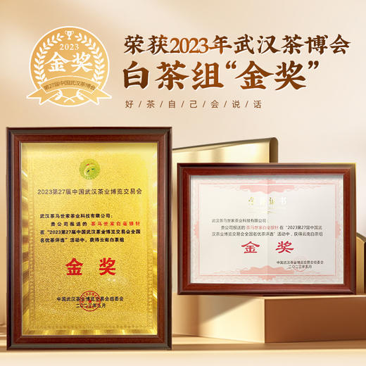 云南正品白豪银针特级金奖老树单芽月光白茶明前新茶礼盒装 CM 商品图2