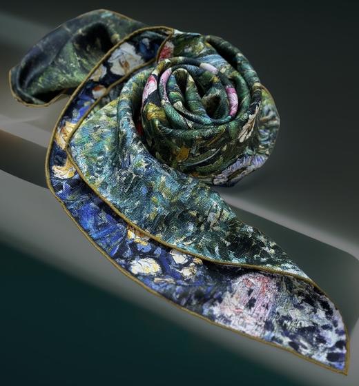 优品堂【雍容华贵3】薯筤染110重磅双面绫罗绸缎之“绫”方巾 商品图4