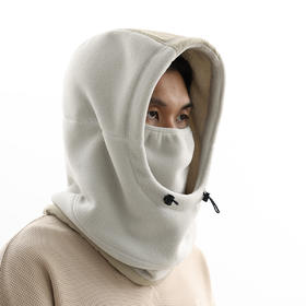 吃茶去chichaqu24秋冬户外抓绒摇粒绒可拆卸头套拼接面罩围脖防寒