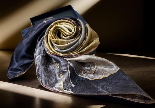 优品堂【雍容华贵3】薯筤染110重磅双面绫罗绸缎之“花罗”方巾 商品图9