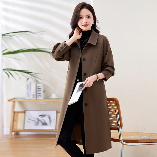 2024秋冬新款时尚秋装长款风衣ZYF8986 商品图0