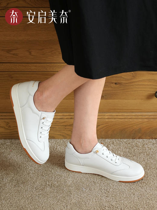 ARCHCONTACT安启美奈简约拼接一脚蹬小白鞋52979 商品图1