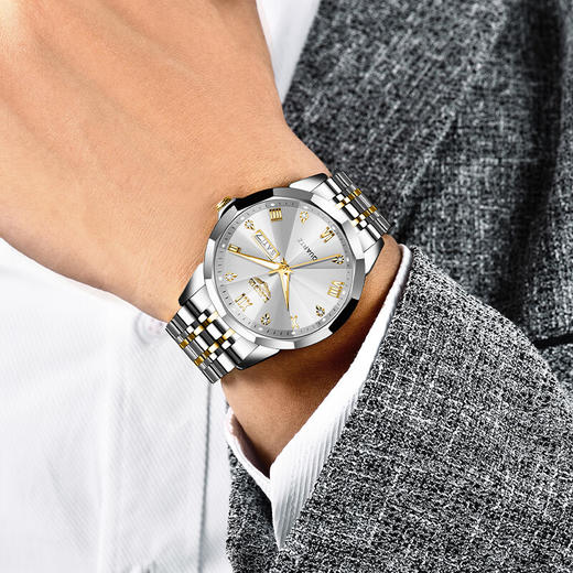 利格 商务时尚双历石英表  LG89109 商品图3