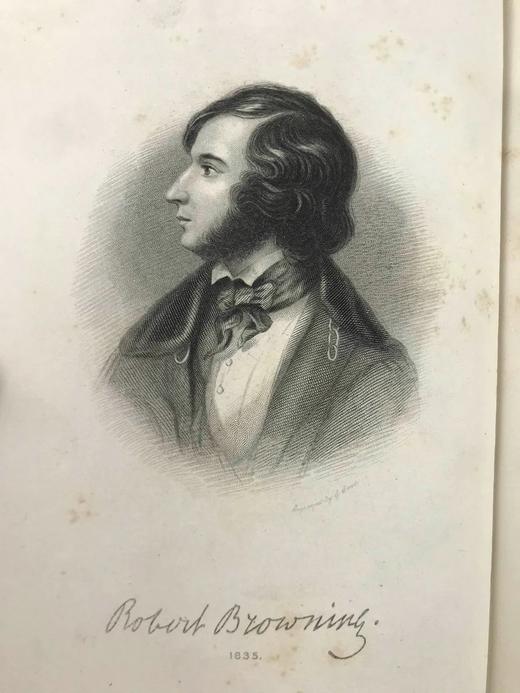 工坊特装本！1900-1901年 罗伯特·布朗宁诗集（全2卷） 2幅肖像插图 全真皮精装32开 商品图3