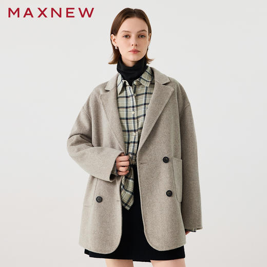 【大衣】西装式双面呢大衣1N4223502 商品图0