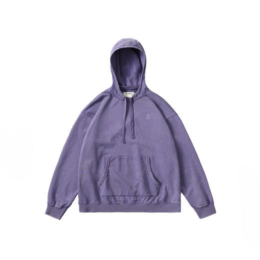 吃茶去chichaqu24秋冬重磅洗褪做旧带帽卫衣复古宽松街头休闲运动 商品图5