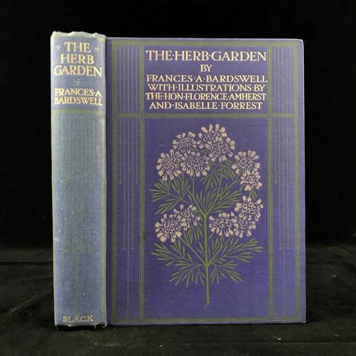 1911年 药草园图鉴 16幅彩色手工贴图 漆布精装18开 商品图0