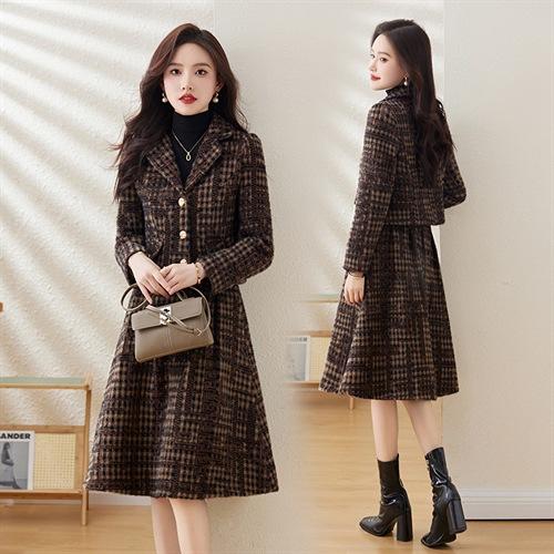 加厚保暖冬款日韩时尚气质显瘦毛呢保暖套装HR-LDB7302 商品图3