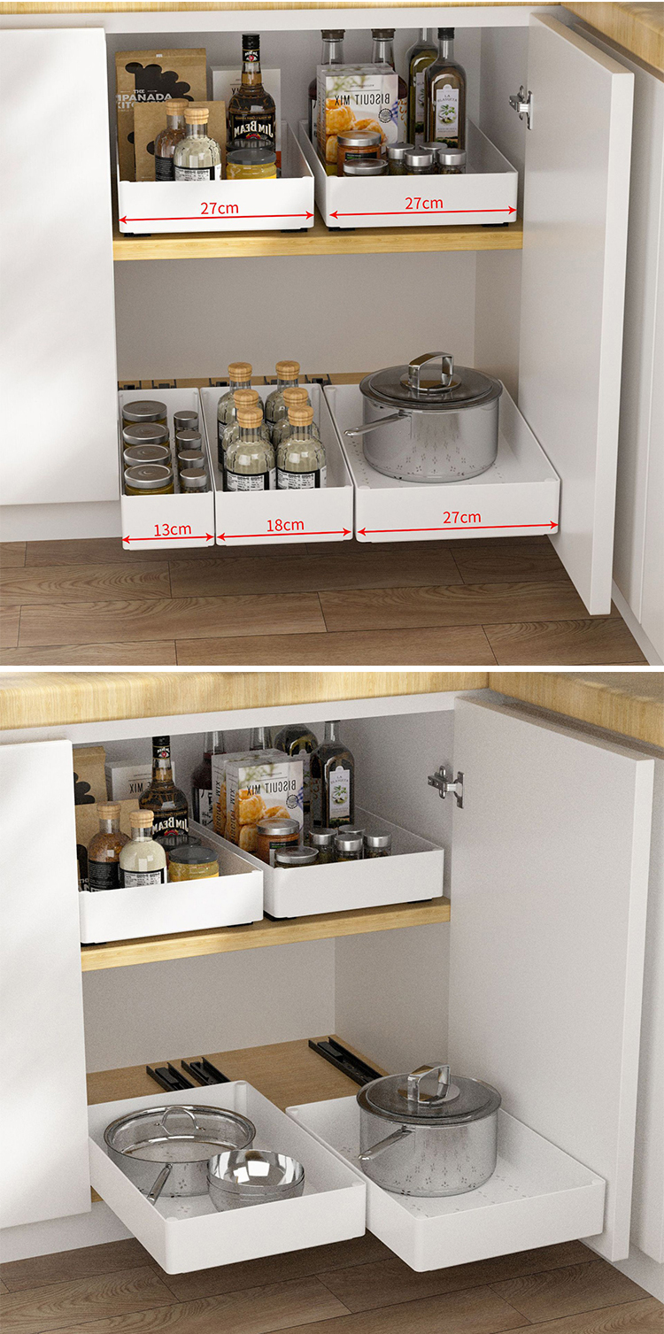 多功能调料碗碟抽屉橱柜抽拉置物架 厨房基柜收纳架