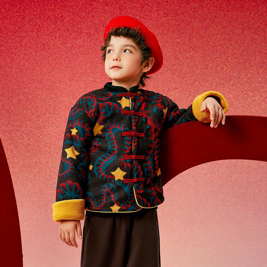 【开团】年衣 蛇年生肖儿童唐装外套 宝宝冬装演出服国风中式男女童生肖上衣棉服下单送独占鳌头拼图童装 商品图13