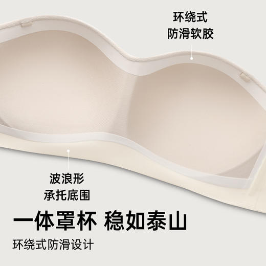 A3-【A-B杯】【无肩带内衣】【小胸聚拢显大】润微无肩带不会掉 防滑抹胸美背无痕文胸罩内衣女 不会掉【小胸-半杯】 商品图2