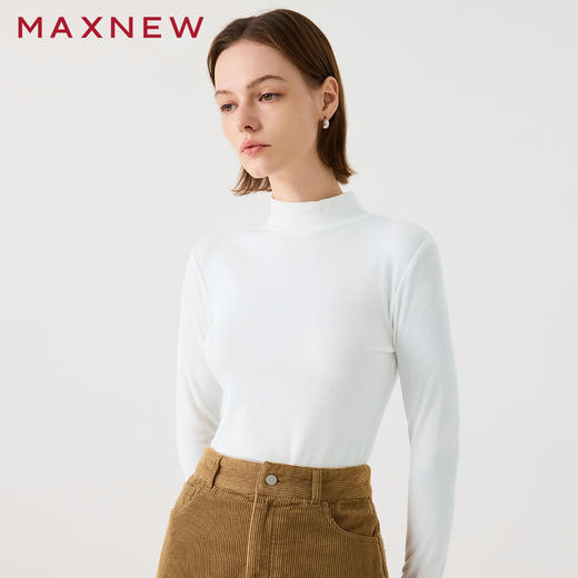 【T恤】半高领罗纹长袖T恤1N4222202 商品图1