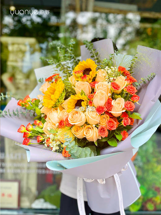 【设计师爆款】2选1向日葵混搭花束 商品图0