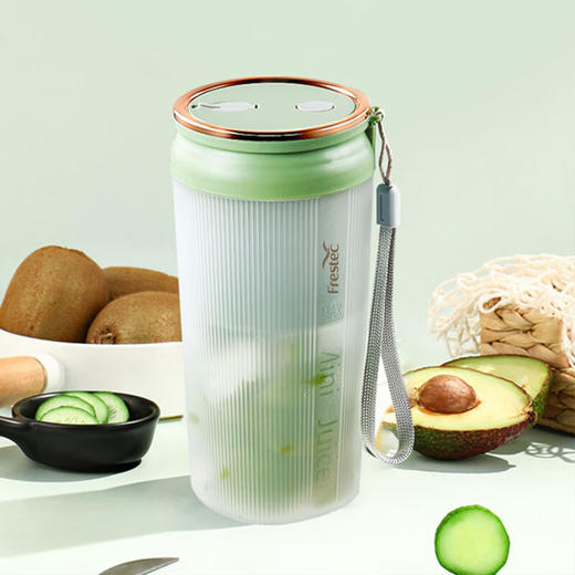 新飞D308便携式果汁杯300ml绿色 商品图1