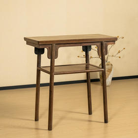 清 红木夹头榫刀牙板带屉平头案