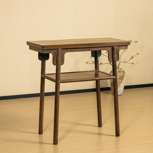 清 红木夹头榫刀牙板带屉平头案 商品图0