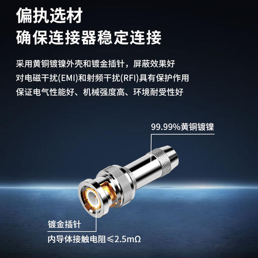 爆款★热销@【2M 两兆头】L9-J-2-1 射频同轴连接器 BNC-2-1 两兆头2M 纯铜触点CC4 C3L9插头BNC插头CC4-2-1 两兆头 2M头 2兆头 2兆线SYV75-2-1*8 商品图6