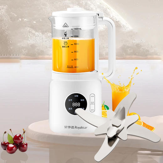 荣事达 钛豆浆机 RZ-206AT  1.4L杯体容量 智能控温 10叶纯钛刀头 48小时发货 商品图2