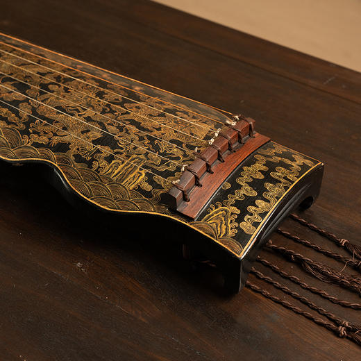 大漆描金龙纹仲尼式古琴 商品图3