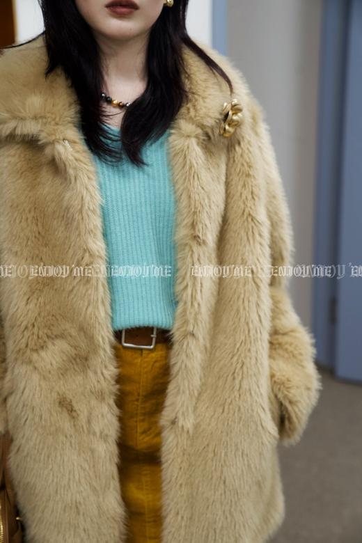 【门店同款】ENJOY冬季纯色简约V领针织上衣 159797867 商品图3