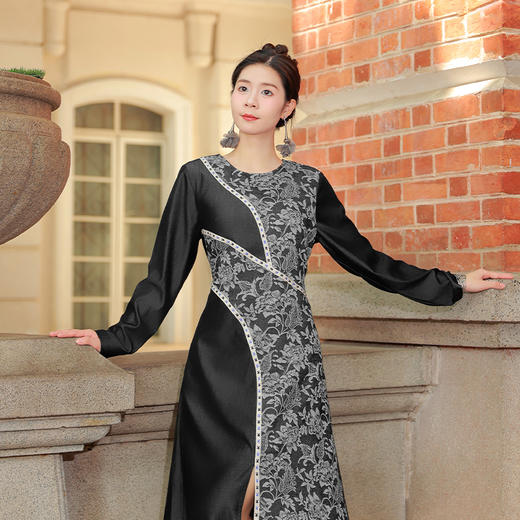 初秋推荐 | 夜落花乌民族风连衣裙 | 现货加急发 商品图7